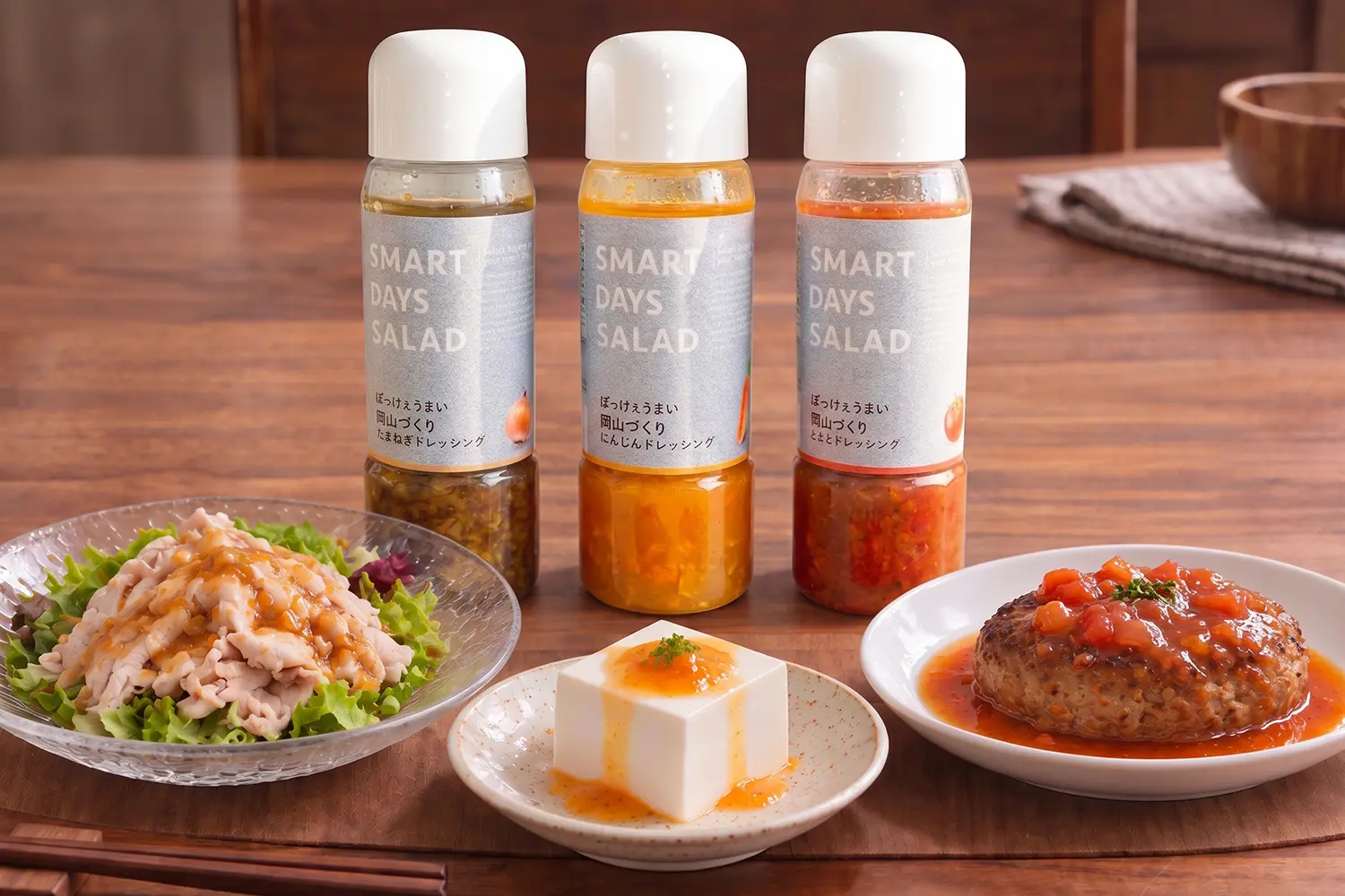和洋問わずいろんなお料理に使えるぼっけぇうまい岡山づくりドレッシング