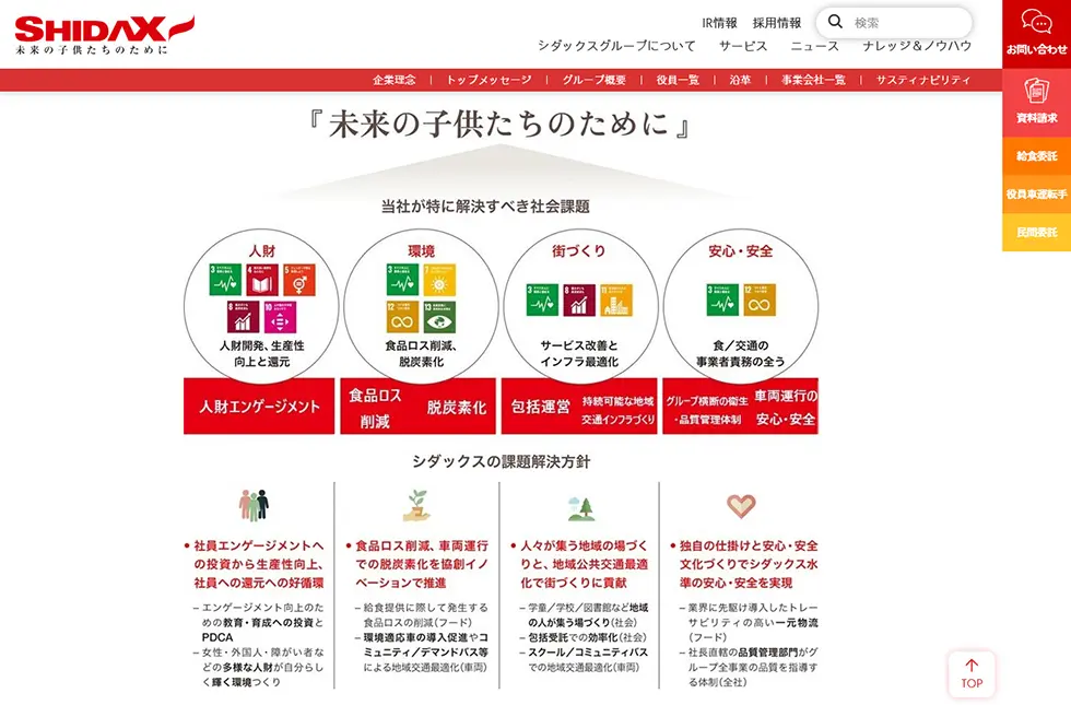 シダックスグループSDGs経営方針