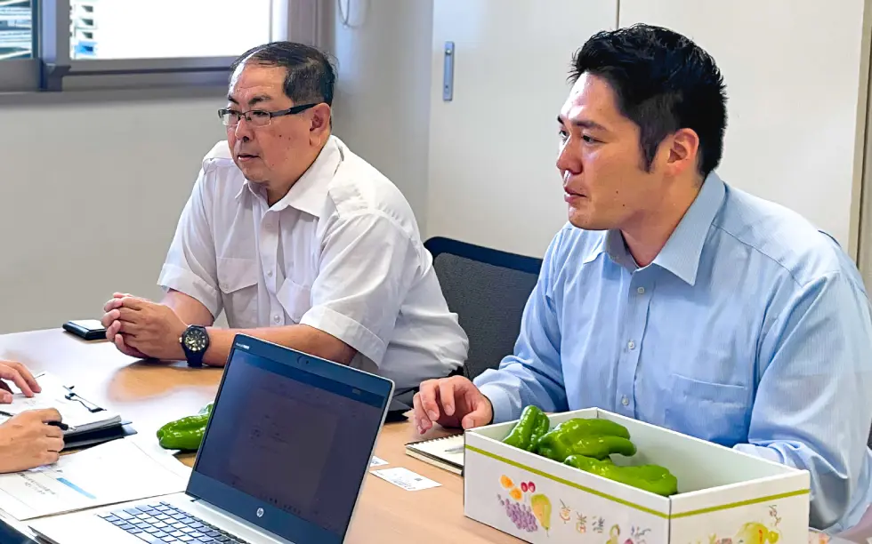 神戸しいたけ研究所との商談