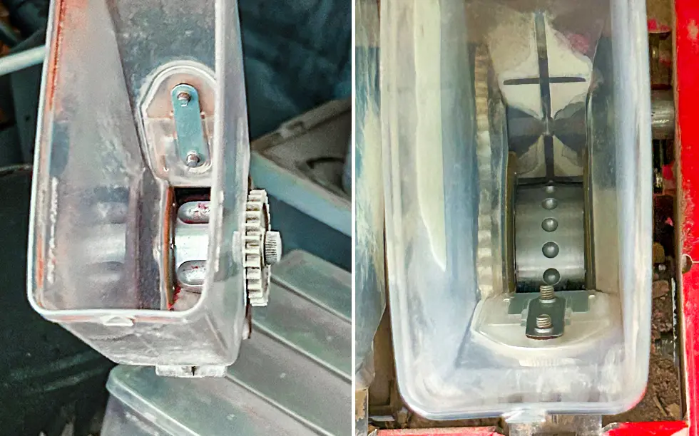 ホッパーの穴の大きさの違い